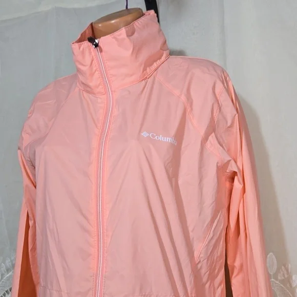 Columbia Light Coral Rain Jacket sz X-Large - Picture 2 of 4